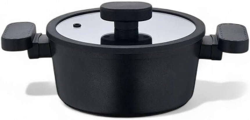 Alternative view of İmza Granit Ezme Derin Tencere Siyah 24cm Silikon Kenarlı Kapak