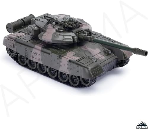 Alternative view of Oyuncak 2.4GHz Uzaktan Kumandalı Paletli Rc Tank Şarjlı Işıklı Sesli Gövdesi 360° Dönen Askeri Tank