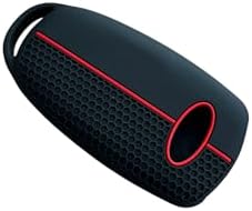 Alternative view of AutoHan Keys Lüx Chery Tiggo 8 Pro Smart Uyumlu 3 Buton Anahtar Kılıfı, Kırmızı Çizgili, Petek Desenli, Siyah