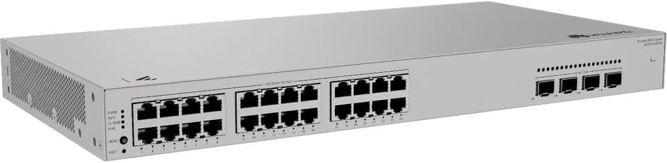Alternative view of S310S 24P4J S310S 24P4J (24 10 100 1000Base T Ports (400 W POE) 4 2 5GE SFP Ports Built In AC Power)