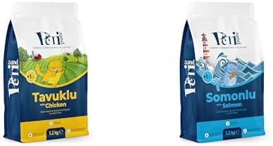 Tavuklu ve Somonlu Kuru Yetişkin Kedi Maması 1,2 Kg x 2 Adet - Besleyici Vitamin İlaveli Tam ve Dengeli Mama