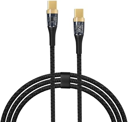 X- 5A 65W Ultra Hızlı Şeffaf Çipli Type-C To Type-C Kablo Hızlı Şarj/Data Kablosu