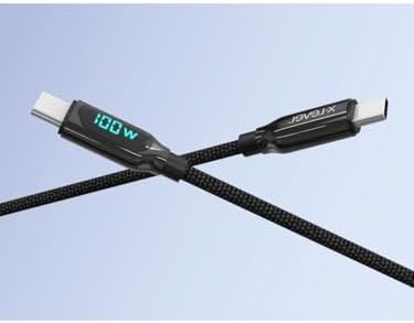 X-PowerDigi 5A 100W 120 Cm Type-C To Type-C Dijital Ekranlı Hızlı Şarj/Data Kablosu
