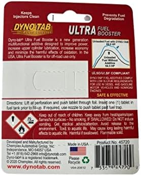 DYNO-TAB Ultra Yakıt Performans Arttırıcı ve Sistem Temizleyici (Benzin ve Dizel) (5 paketi)