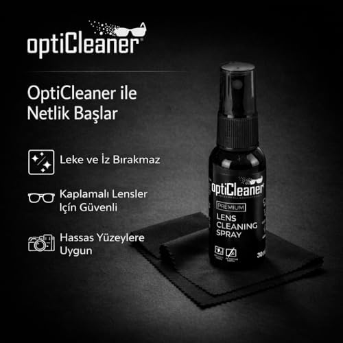 Alternative view of Premium Lens Temizleme Kiti, 30ml Sprey ve 15x18cm Mikrofiber Bez, Gözlük, Telefon, Laptop, Kamera Lensleri için