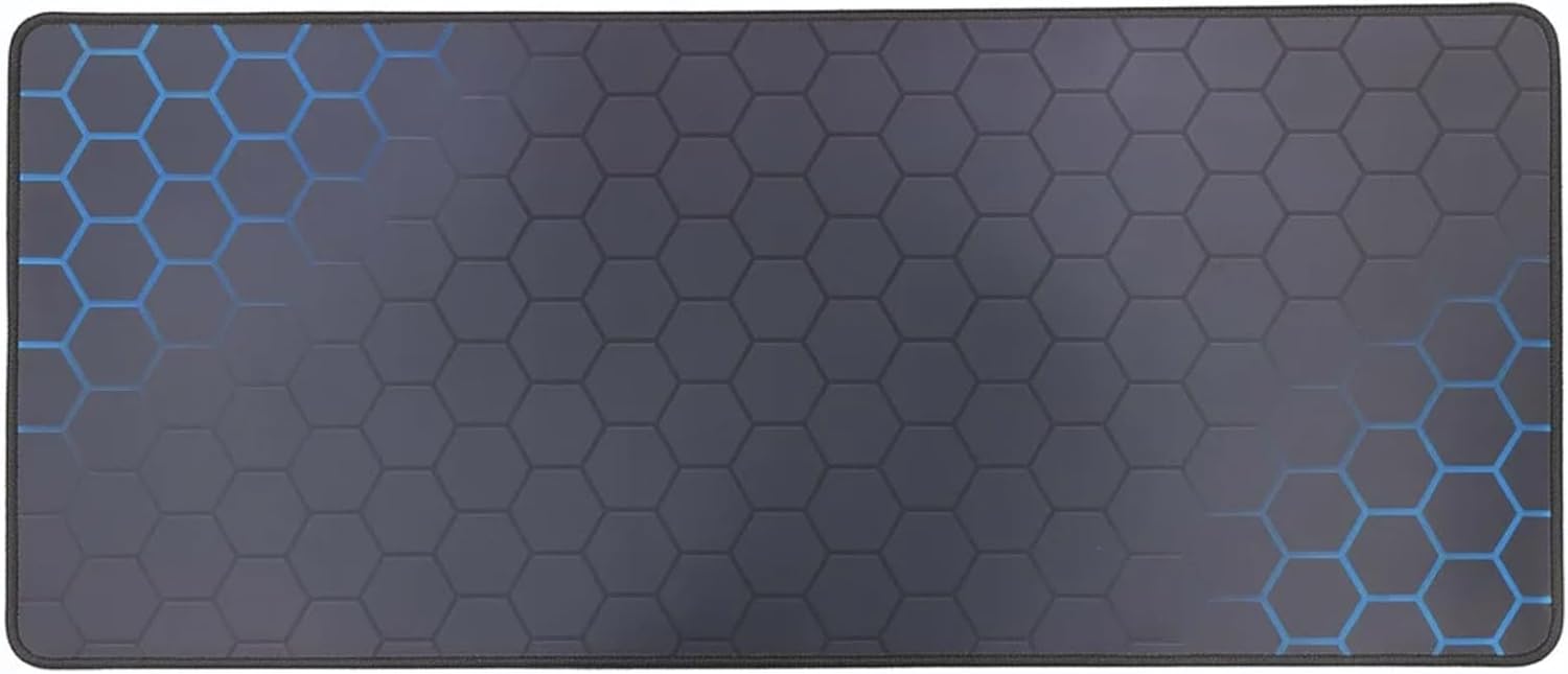 Alternative view of OneZero ZR993 70x30cm Petek Desenli Mavi Mouse Pad