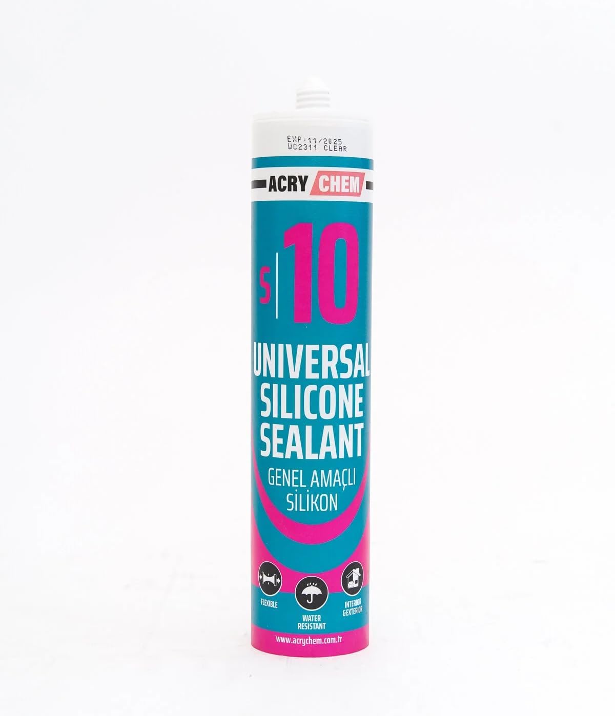 Alternative view of Acryl Chem S10 – 280 gr Yüksek Performanslı Akrilik Dolgu/Sealant – Suya Dayanıklı, Esnek, Boyanabilir – İnşaat, Tamirat & Endüstriyel Uygulamalar