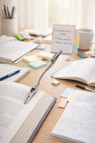 Çift Kafa Timsah Klips Dayanıklı Sinek Kovucu Bobin Tutucu Kıvrılabilir Esnek Gövdeli Kağıt Not Fotoğraf Sabitleyici Aparat 5 Li Set