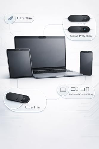 Webcam Kapatıcı Kamera Koruyucu 3 Lü Set Ultra İnce Gizlilik Koruma Laptop Tablet Telefon Uyumlu Kayar Kapaklı Güvenli Kamera Engelleyici