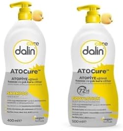 Dalin Care Atocure 2'li Set, Şampuan 400ml & Vücut Losyonu 500ml, Atopik Cilt Bakım