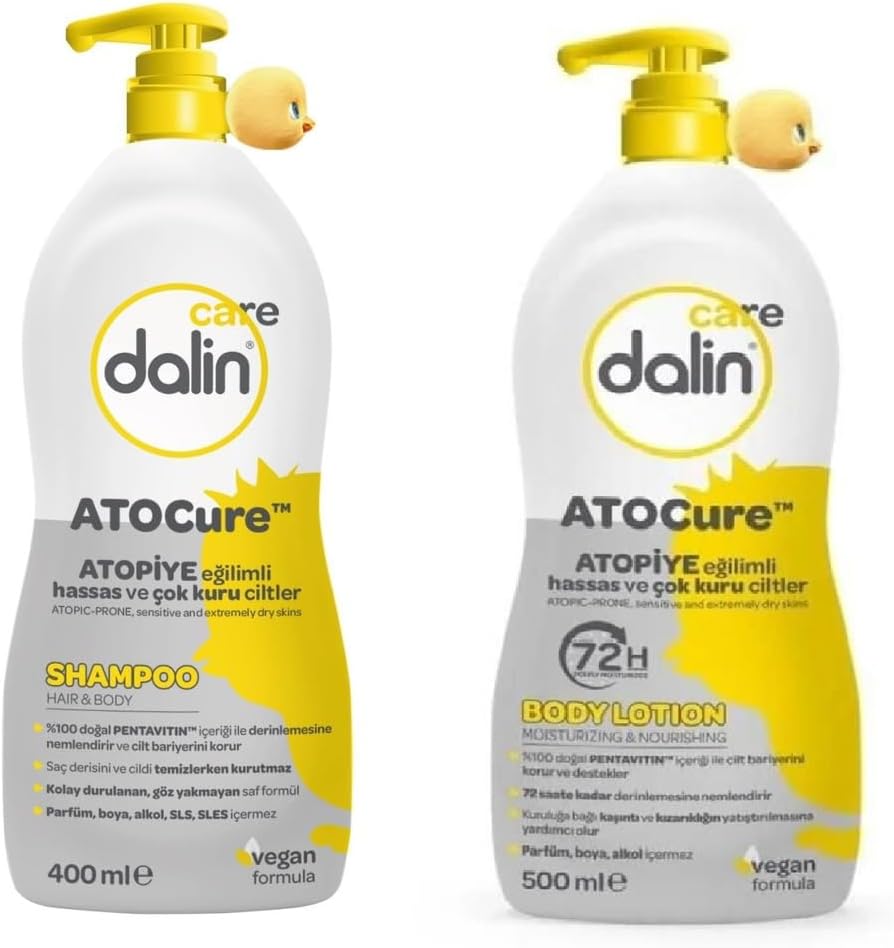 Alternative view of Dalin Care Atocure 2'li Set, Şampuan 400ml & Vücut Losyonu 500ml, Atopik Cilt Bakım