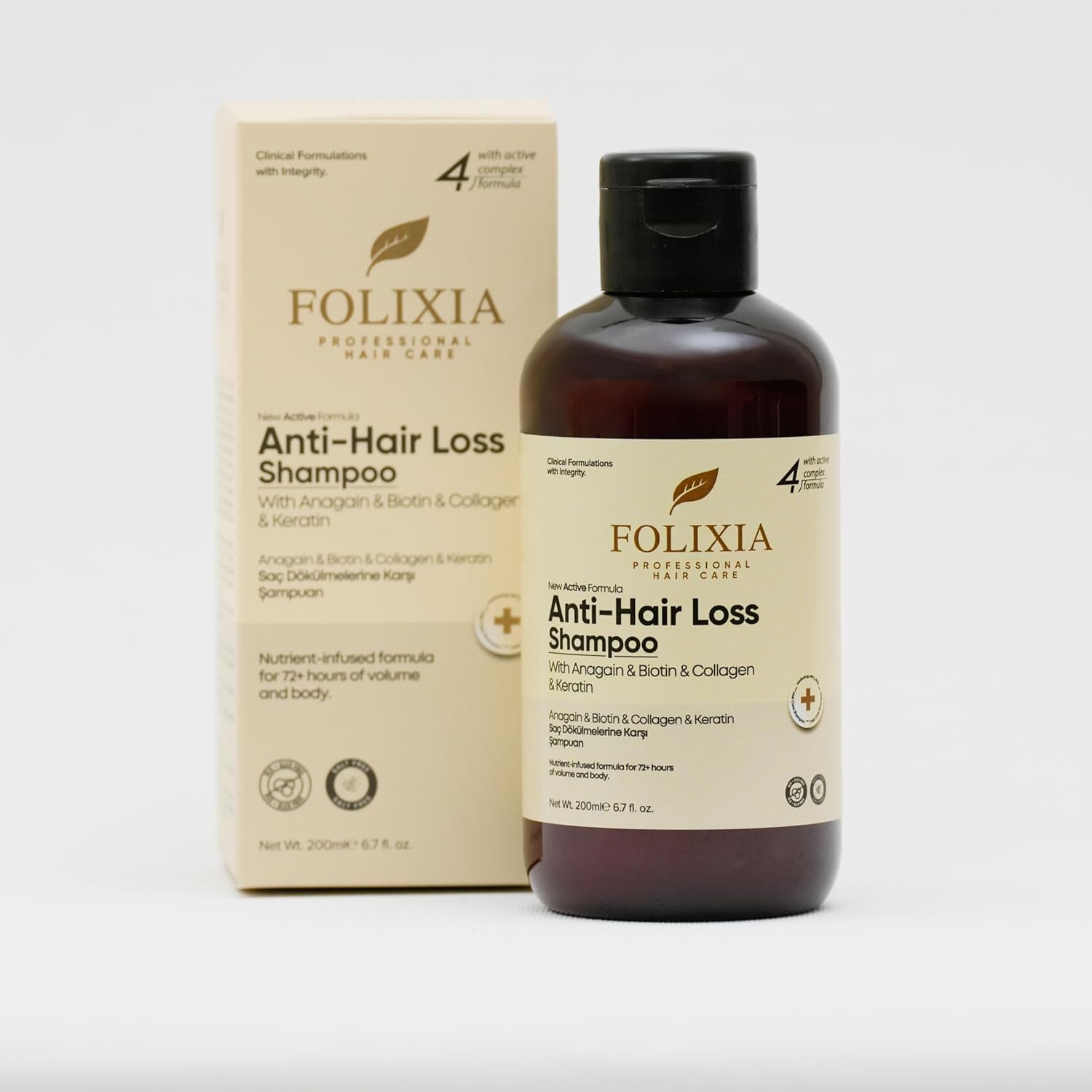 Saç Dökülmesine Karşı Hızlı Uzama Etkili Şampuan - Anagain™ + Biotin + Keratin+Collagen 200 ml