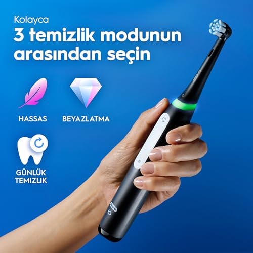 Alternative view of Oral-B iO3 Siyah Şarjlı/Elektrikli Diş Fırçası, 1 Fırça Başlığı, Uzun Ömürlü Pil, Seyahat Kabı