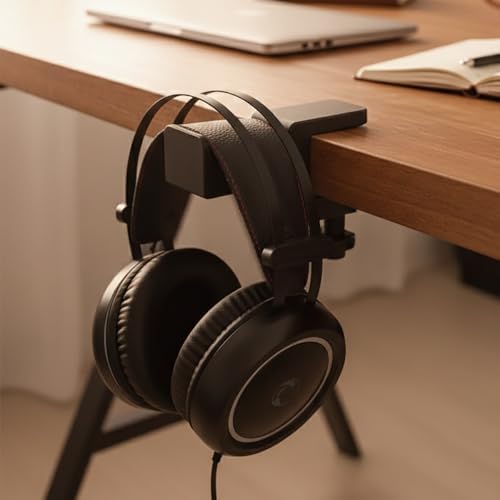 Alternative view of Premium Siyah Asılabilir Masa Kenarı Kulaklık Standı, Ergonomik ve Sağlam