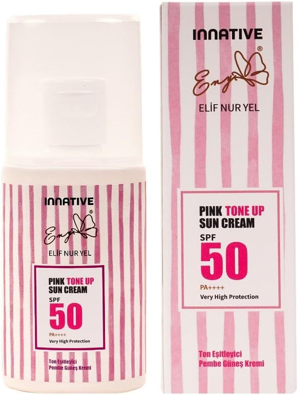 Eny Nur Yel Pink Tone Up Spf50 Cilt Aydınlatıcı Ton Eşitleyici Pembe Güneş Kremi