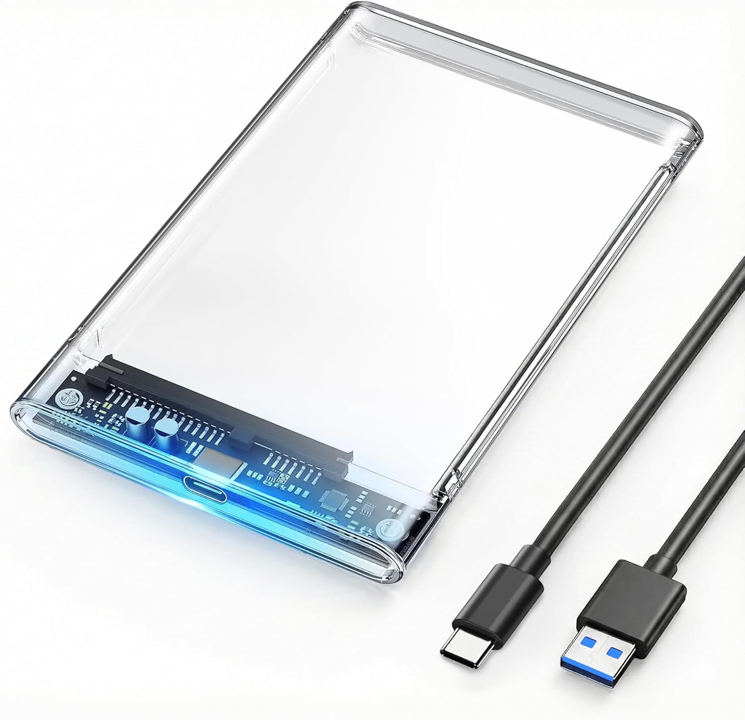 Alternative view of 2.5" SATA HDD/SSD Harici Disk Kutusu - USB 3.1 Type-C 6Gbps’e Kadar Hız - 4TB’a Kadar Destek - Windows/Mac/Linux Uyumlu - Taşınabilir Şeffaf Harddisk Kutusu