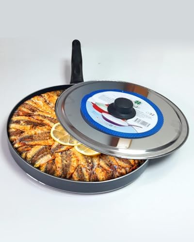 32 cm Teflon Kapaklı Balık ve Gözleme Tavası