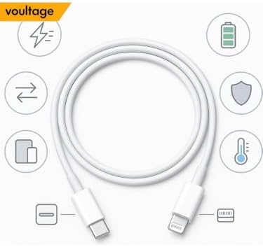 20W Type-C To Lightning Hızlı Şarj ve Veri Kablosu - Beyaz (1 Metre) - İPhone 14, 13, 12, 11, İPad Uyumlu Esnek ve Dayanıklı Şarj Kablosu