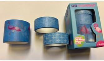 Alternative view of Bant Desenli Washi Tape 3 Lü Kutu (15mmx3m 2 Adet + 30mmx3m 1 Adet) Mavi