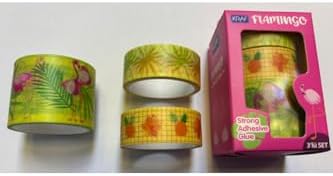 Bant Desenli Washi Tape 3 Lü Kutu (15mmx3m 2 Adet + 30mmx3m 1 Adet) Sarı