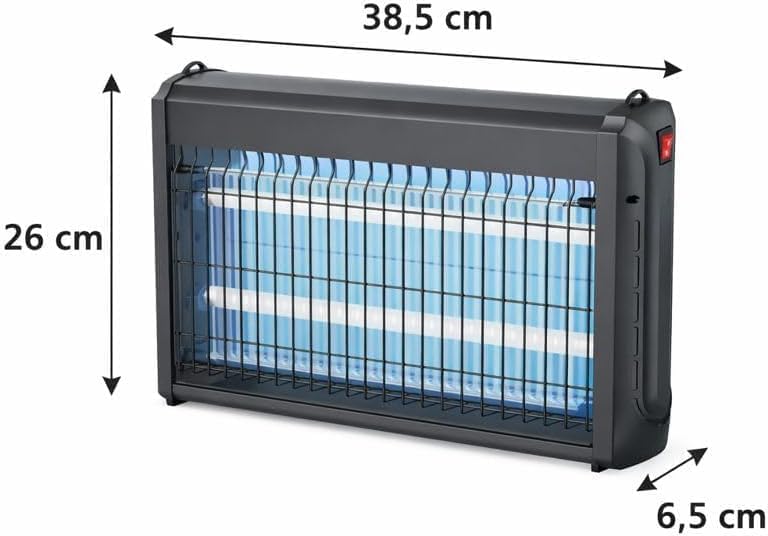 Elektrikli Sinek Öldürücü Cihaz 2x10W UV Lambalı - 20 m² Etkili Sivrisinek ve Haşere Öldürücü Cız Makinesi - Kimyasalsız Hijyenik Çözüm - 38x26 cm (2X10 Watt | 20 m² Etkili)