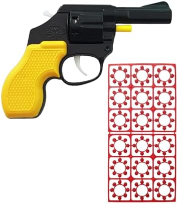 POP KONSOL Mantar Tabancası Çat Pat Kovboy Tabanca 18 KaPsül Mantar Sarı PS113704