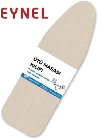Ütü Masası Örtüsü Kılıfı 138x48cm Ayarlanabilir Ipli Kılıf Bezi (Krem)