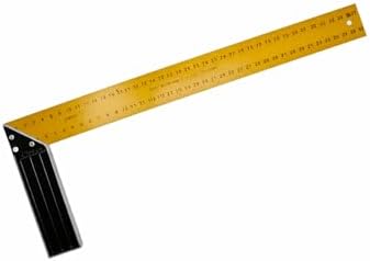 Rayno Profesyonel Marangoz Gönyesi - Alüminyum Gövdeli Paslanmaz Çelik Cetvel - L Tipi 90 Derece Hassas Ölçüm ve İşaretleme Gönyesi - Marangozlar ve DIY Tutkunları İçin (250 mm)
