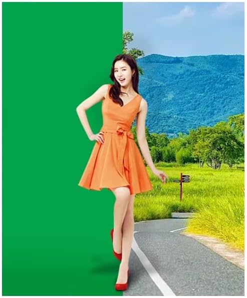 Alternative view of 200x300 cm Yeşil Fon Perde Seti, Chroma Key Green Screen Kit, T Braket Stand, 5 Klips ile Birlikte, Fotoğraf Video Çekimi için