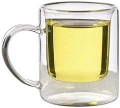 Alternative view of Çift Cidarlı Borosilikat Cam Kupa, 200 ml, Beyaz, Modern,, Filtre Kahve, Bitki Çayı, 1 Adet - 2837