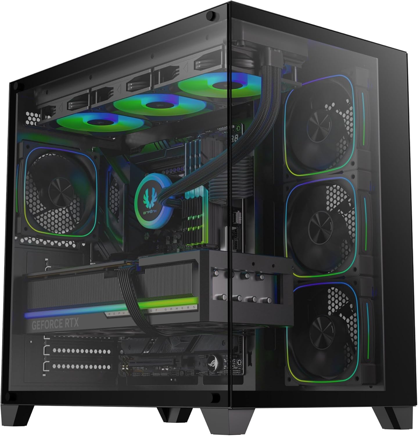 Alternative view of Bitfenix Polii 750W 80+ Bronze PSU 4x120mm FRGB Fan ATX Temperli Cam Siyah Gaming (Oyuncu) Kasa