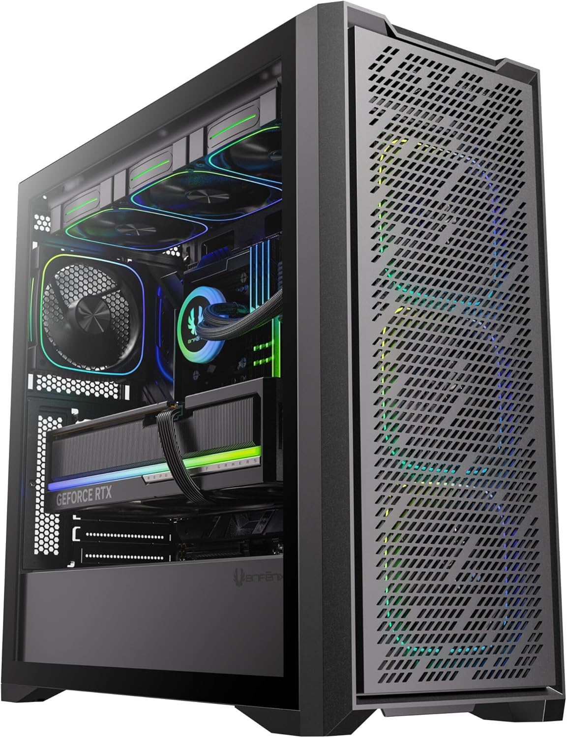 Alternative view of Bitfenix Sepii 750W 80+ Bronze PSU 4x120mm FRGB Fan ATX Temperli Cam Siyah Gaming (Oyuncu) Kasa