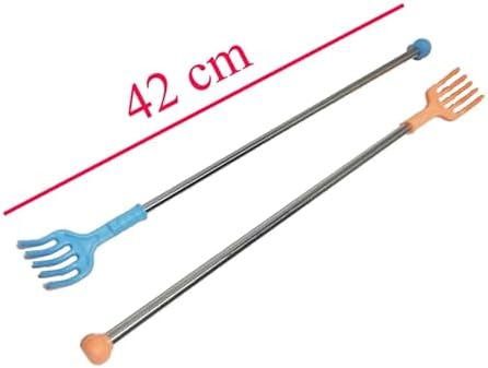 Sırt Kaşıyıcı, Metal, Renkli Plastik Saplı, 42 cm