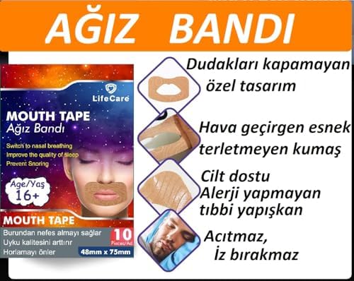 Alternative view of Ağız Kapama Horlama önleyici Bant 10'lu Kutu Yetişkin Boy