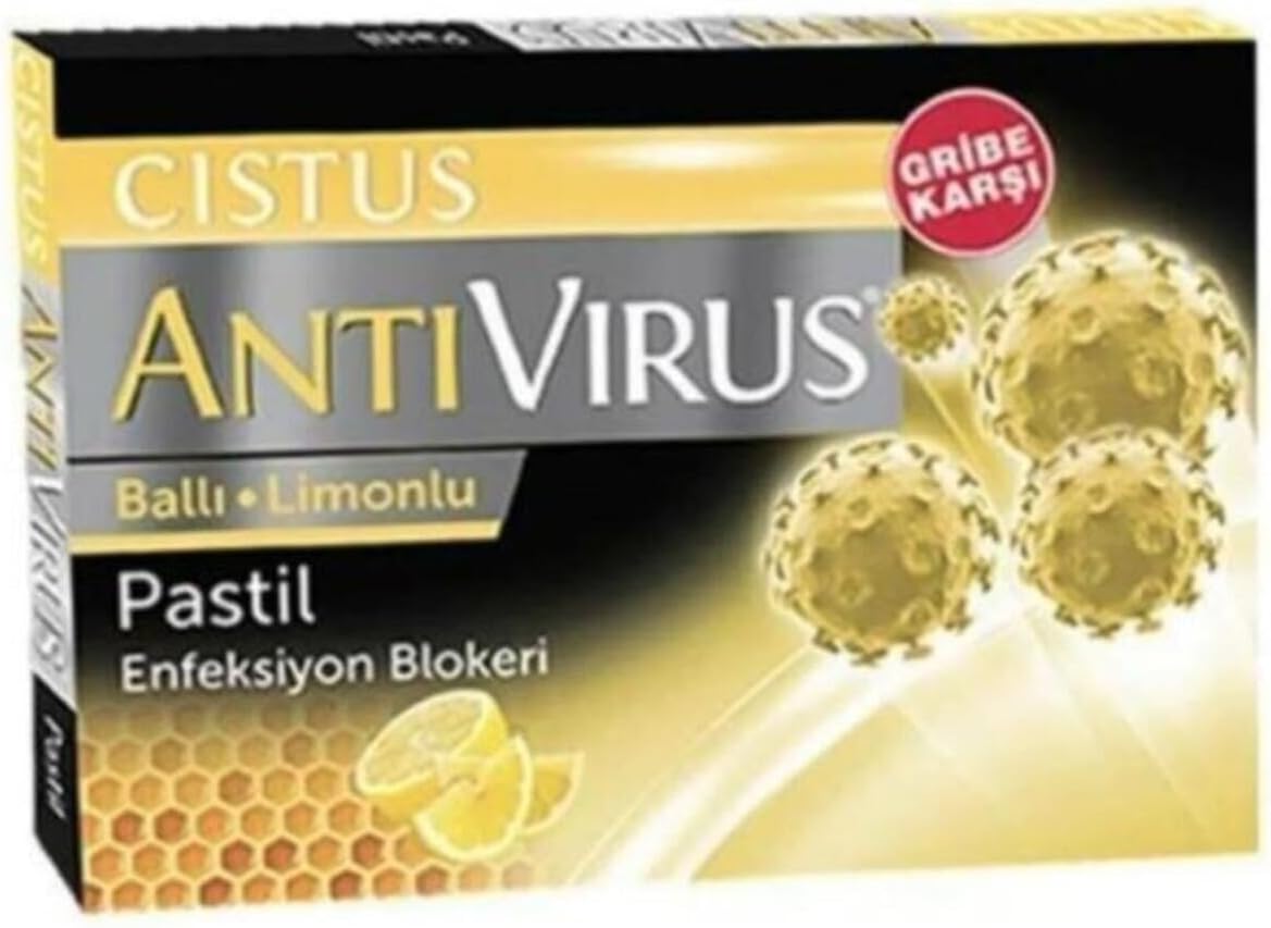 Cistus Antivirus Ballı Limonlu Pastil, Enfeksiyon Blokeri, 10'lu 12 Adet