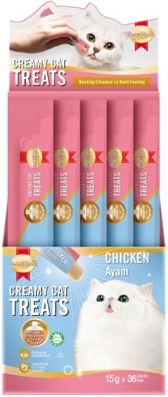 SMARTHEART KREMA KEDİ ÖDÜLÜ TAVUK 36X4X15 GR