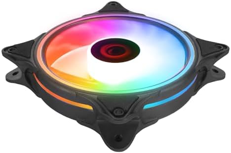 GLARE F50 38CFM 1200RPM 12cm 3P+4P Molex Soketli Kasa Soğutma Fanı 38CFM 1200RPM 12cm Gökkuşağı (SİYAH)