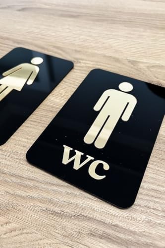 Dekoratif Wc Yönlendirme Tabelası - Kadın & Erkek 2'li
