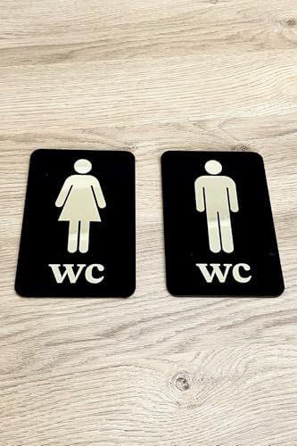 Alternative view of Dekoratif Wc Yönlendirme Tabelası - Kadın & Erkek 2'li