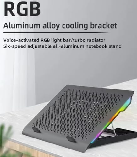Şok Soğutma Profesyonel Dizüstü Bilgisayar Notebook Soğutucu Laptop Stand Işıklı Oyuncu Laptoplarına Özel Tek Büyük Fanı İle Hızlı Soğutma 2 USB Giriş | S601