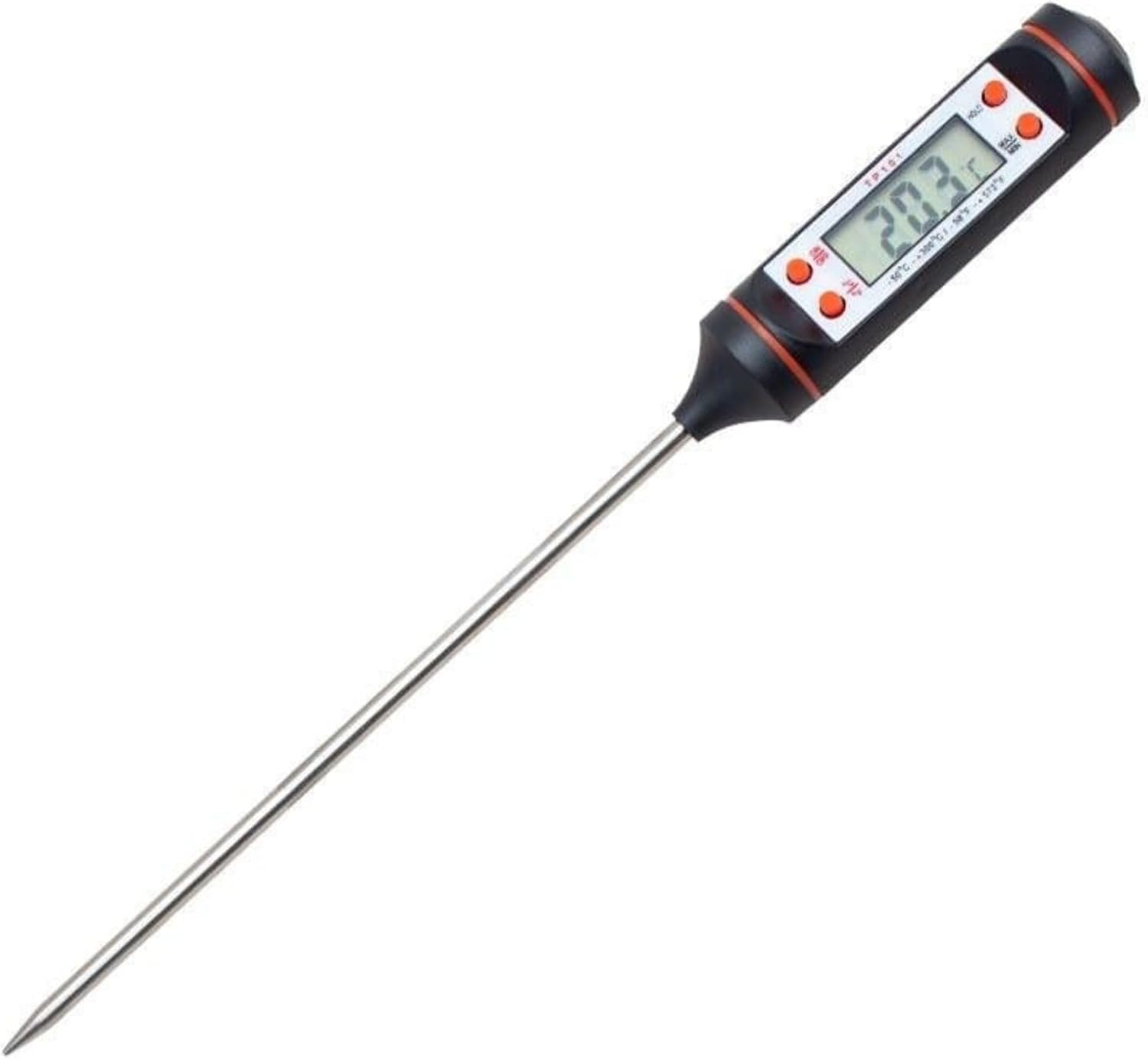 Alternative view of Dijital Cep Tipi Daldırmalı Termometre, -50°C ile +300°C Ölçüm Aralığı, 0.1°C Çözünürlük, LCD Ekran, Otomatik Kapanma, 1 Saniye Hızlı Ölçüm, Mutfak ve Laboratuvar için
