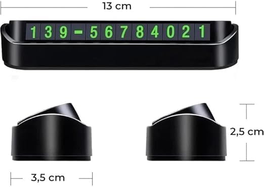 Alternative view of 2'li Set Araç İçi Numaratörü - Gizlenebilir, Mıknatıslı ve Fosforlu Oto Telefon Numarası Gösterici