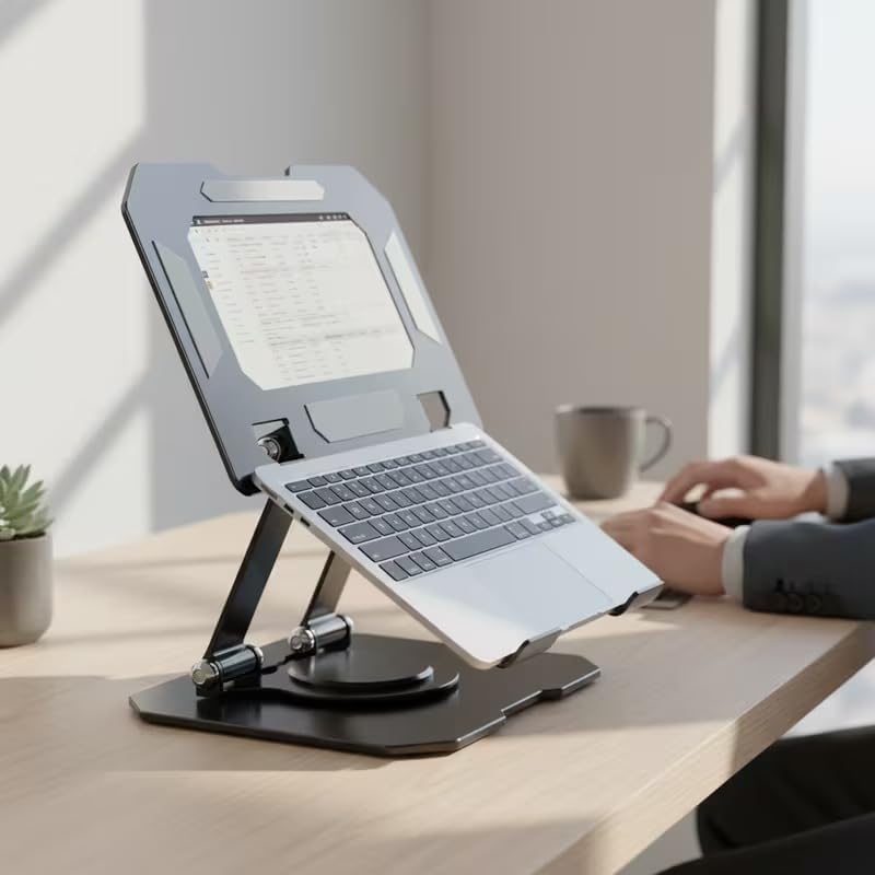 Tablet Standı 360 Derece Dönebilen Tablet Stand Katlanabilir Metal Tablet Tutucu Standı Tablet ve Telefon Tutucu Stant Tablet Tutucu Metal