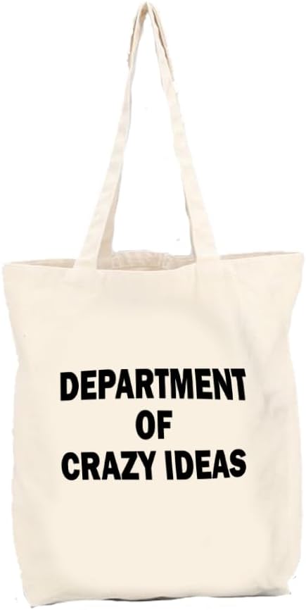 Department Of Crazy Baskılı Gabardin Bez Çanta