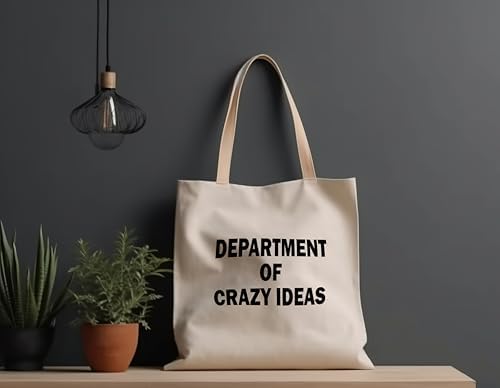 Alternative view of Department Of Crazy Baskılı Gabardin Bez Çanta