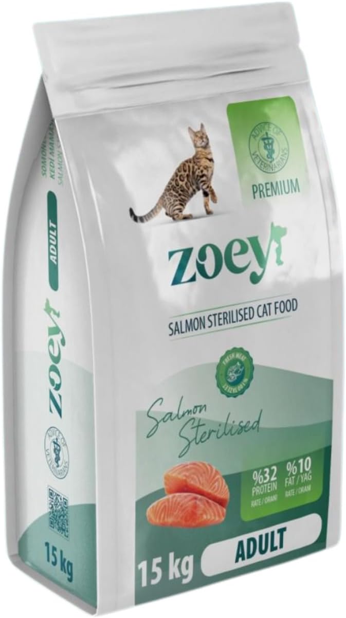 Alternative view of Zoey Somonlu Kısırlaştırılmış Yetişkin Kedi Maması 15 Kg