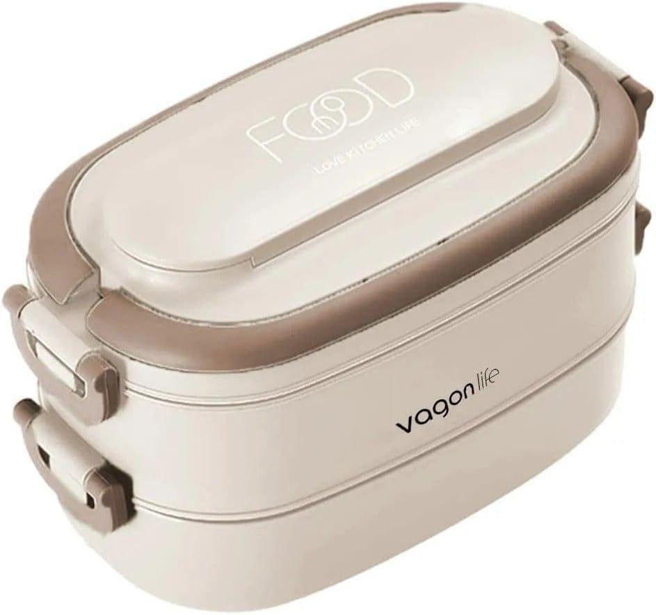 2 Katlı Bento Lunch Box 1140 ML Paslanmaz Çelik Sefer Tası Sızdırmaz Yemek Kabı Çorba Kaseli Termal Yemek Taşıma Kabı Okul Ofis