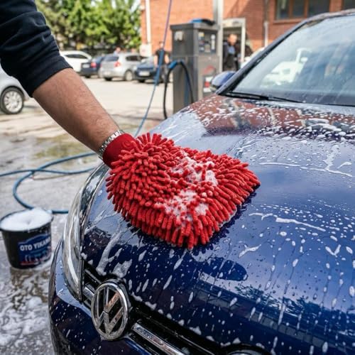 Alternative view of - Mikrofiber Şönil Araba Yıkama Eldiveni – Ultra Yumuşak Araç Temizleme Eldiveni, Yüksek Emici Oto Detay Temizlik Eldiveni