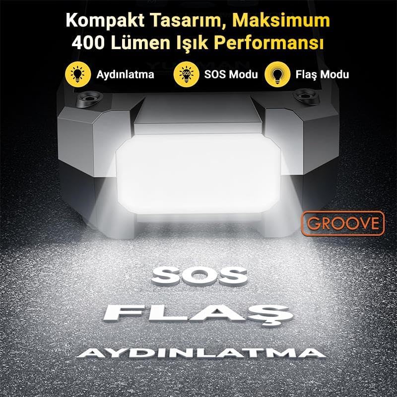 Alternative view of F04 Akü Takviye Cihazı + Lastik Şişirme Kompresörlü Taşınabilir Jump Starter