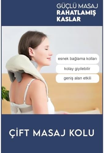 Alternative view of Şarjlı Boyun Omuz Ve Bacak Masaj Aleti Isıtmalı İnsan Eli Yogurma Hissi Ovmalı Şarjlı Boyun Sırt Akupresür Masaj Cihazı 3D Masaj